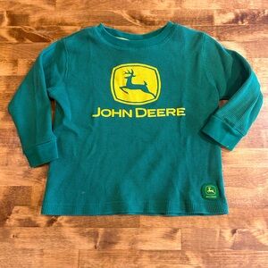Boys long sleeve John Deere waffle knit shirt size 3T